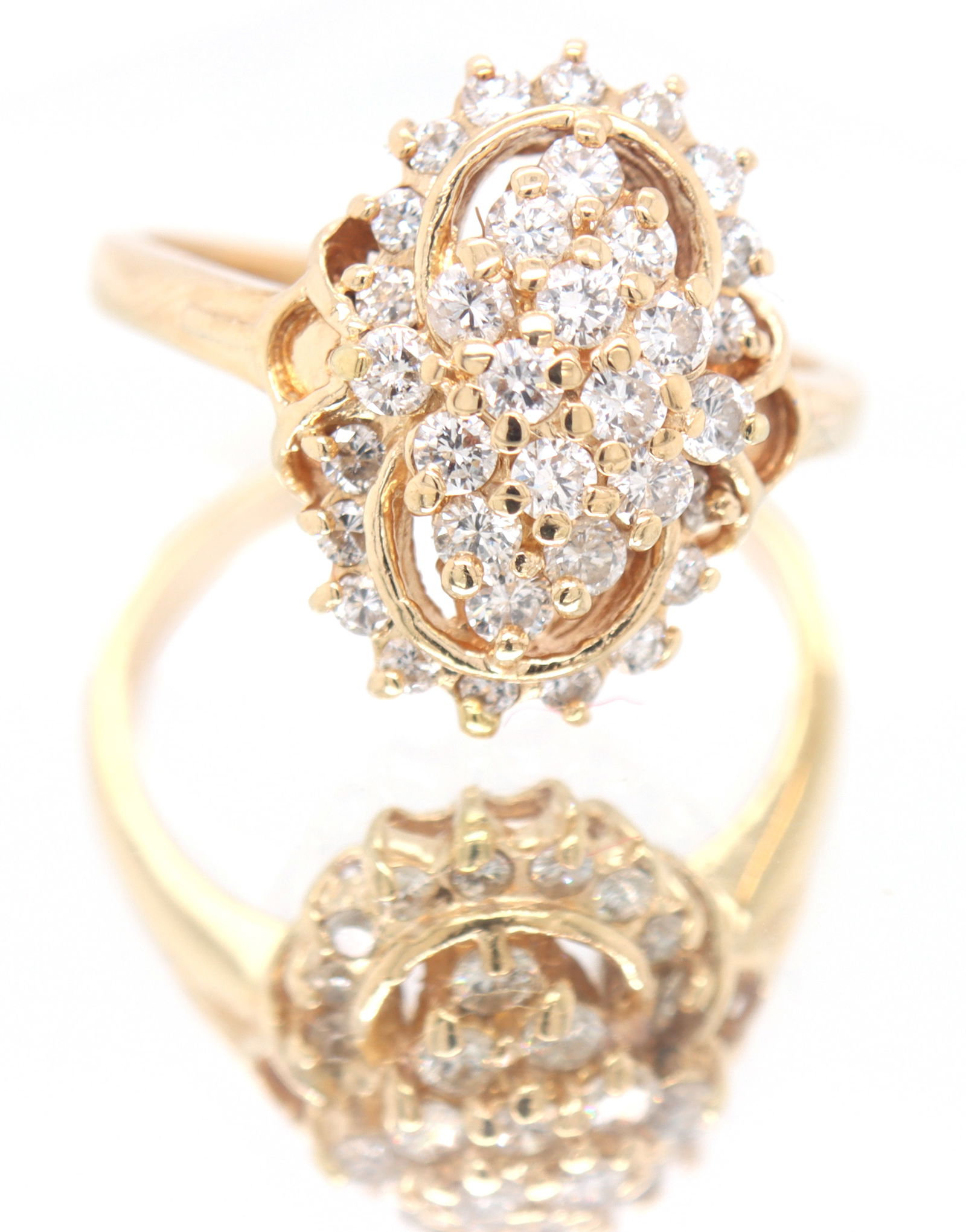 14kt Yellow Gold approximate 0.60ctw Diamond Cluster Ring (1 of 5)