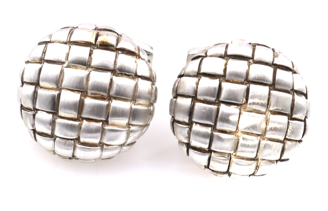 Scott Kay circle basket wave cuff links (1 of 5)