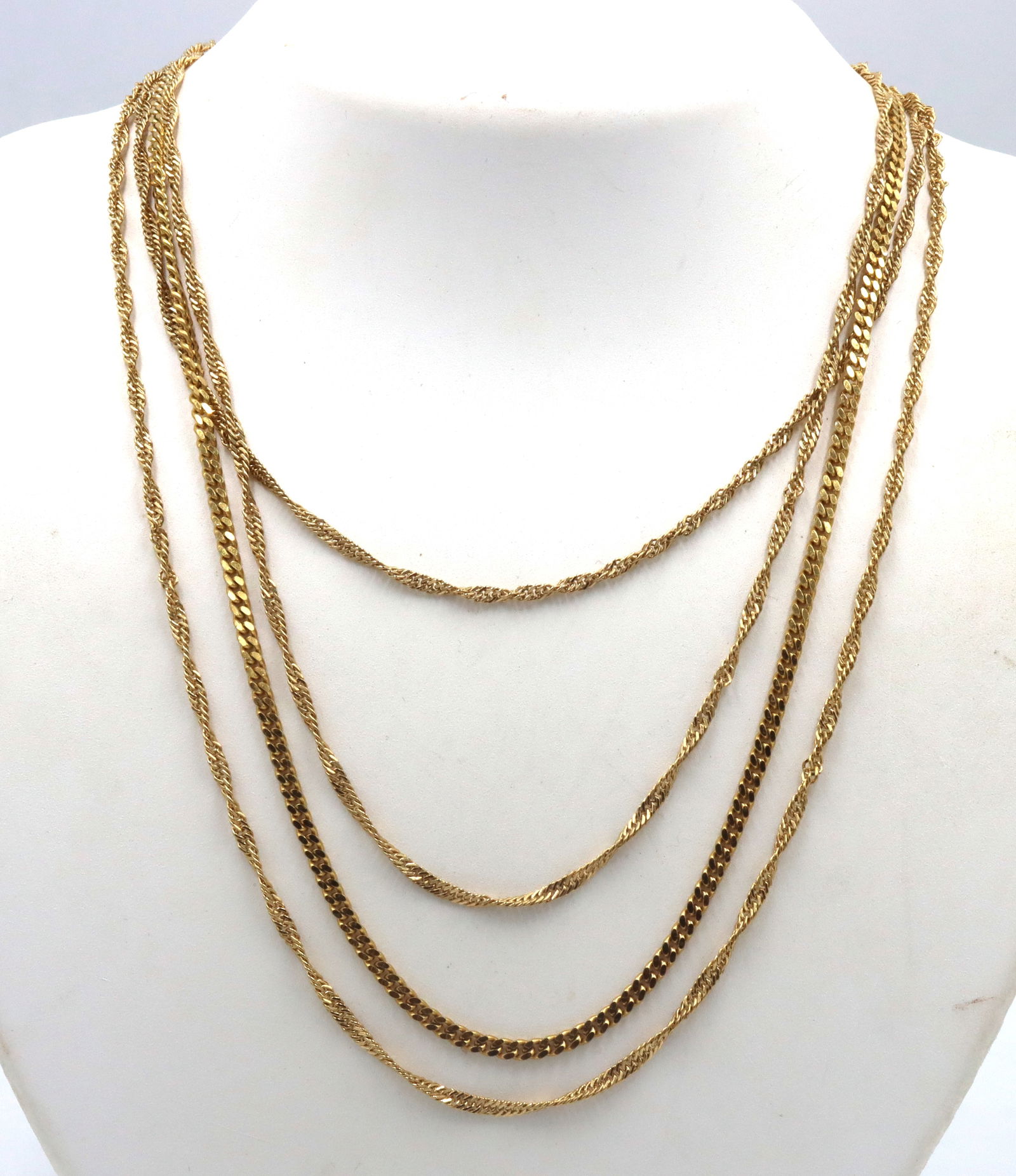 Group lot of 925 sterling silver chain necklaces (1 of 6)