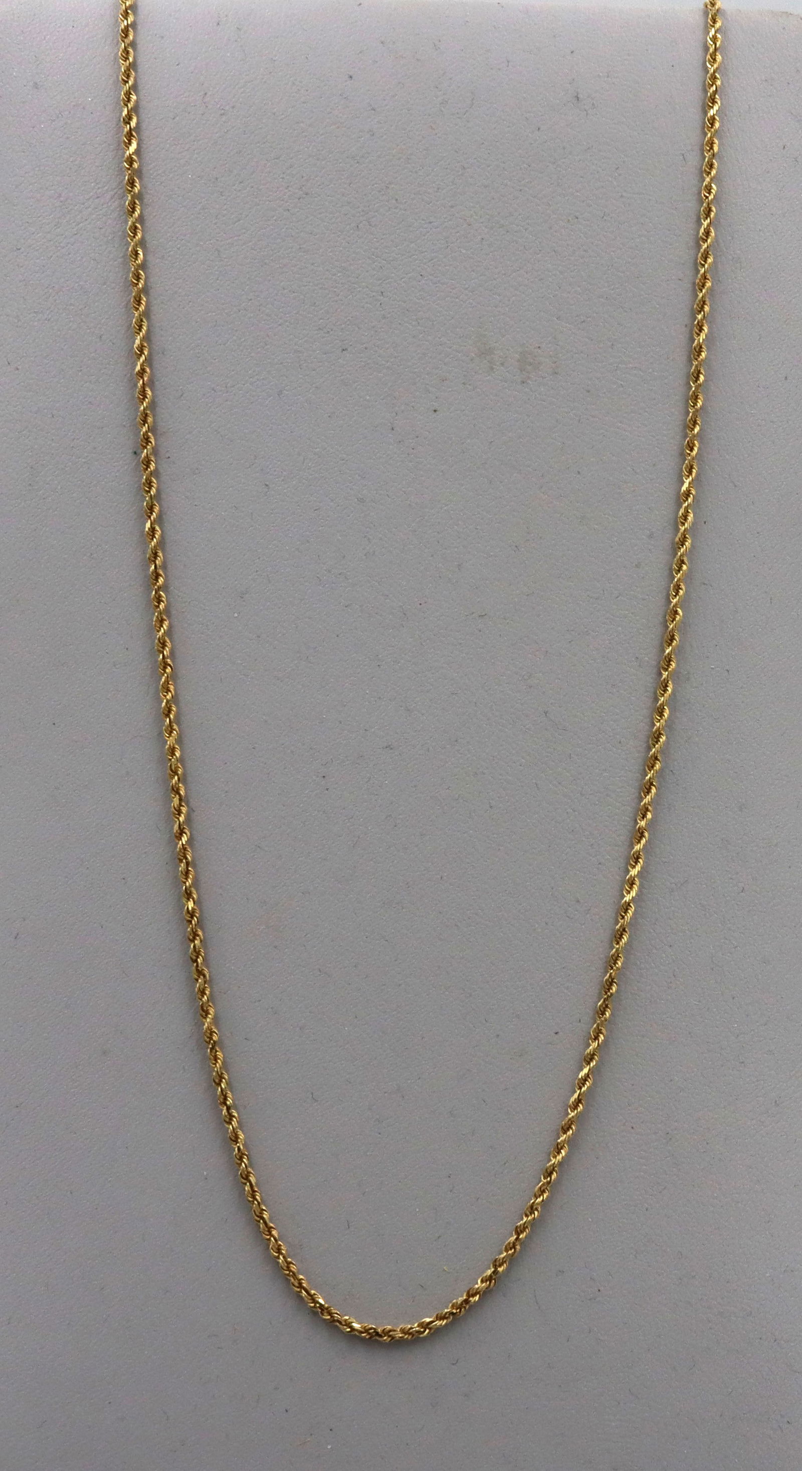 14kt Yellow gold rope chain necklace (1 of 7)