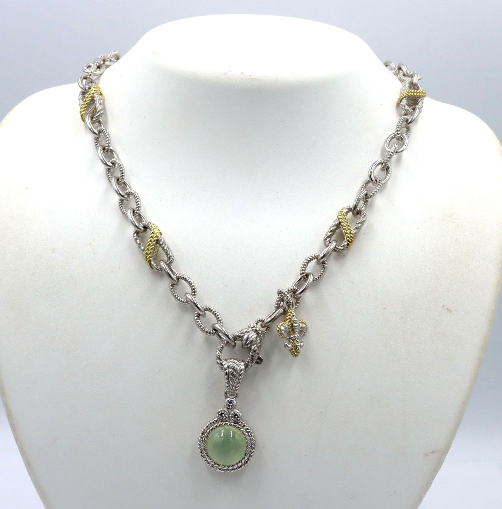 Judith Ripka 925 sterling silver pendant on chain (1 of 6)