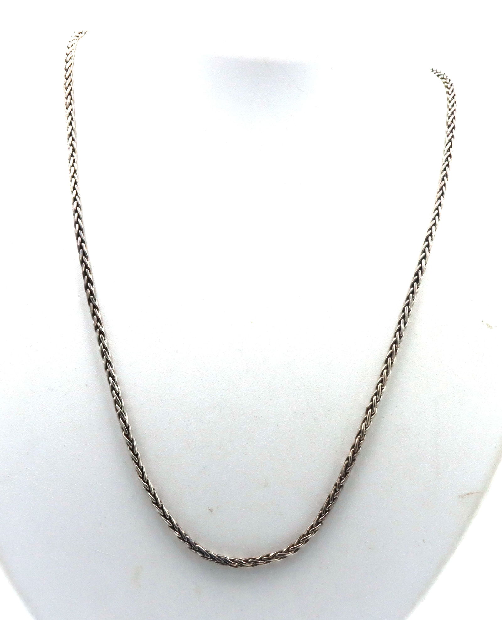Vintage 925 sterling silver signed Byzantine chain necklace (1 of 5)