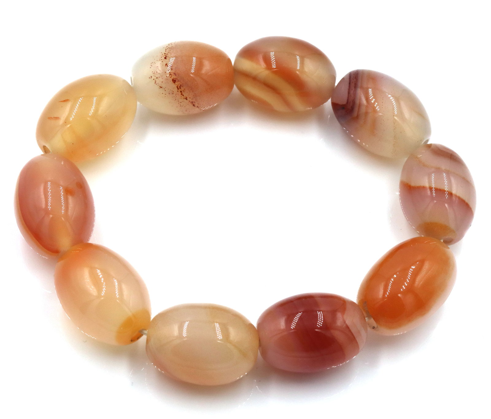 Orange quartz chunky bracelet (1 of 5)