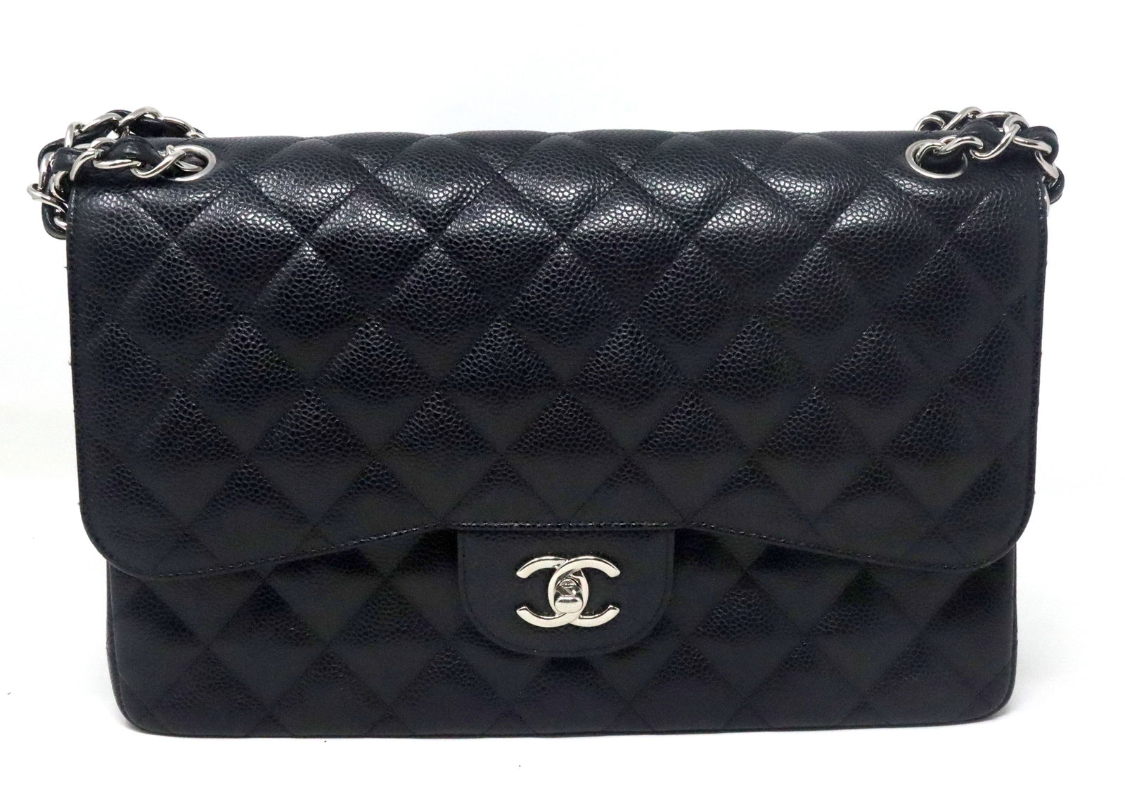 Chanel large black double flap Caviar bag (1 of 19)