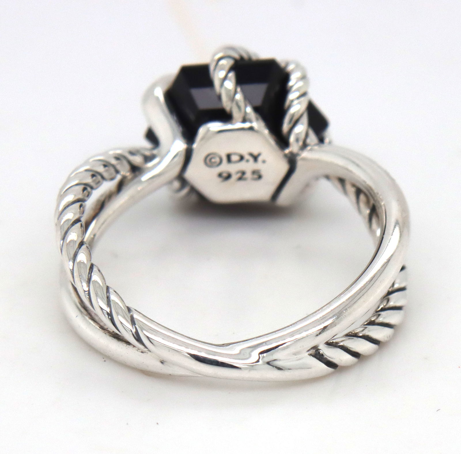 David Yurman black onyx and diamond wrap ring - 4