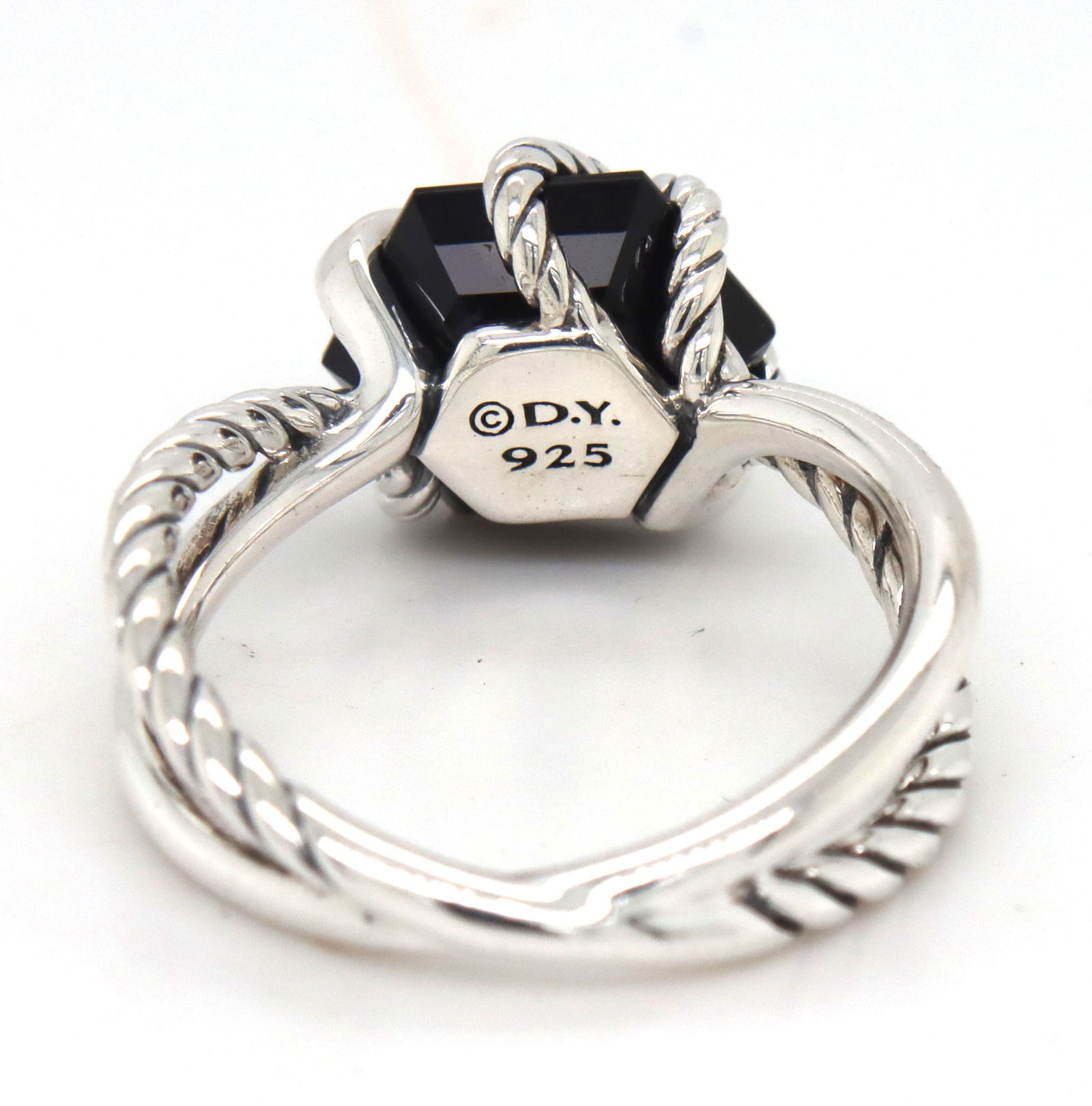 David Yurman black onyx and diamond wrap ring - 5