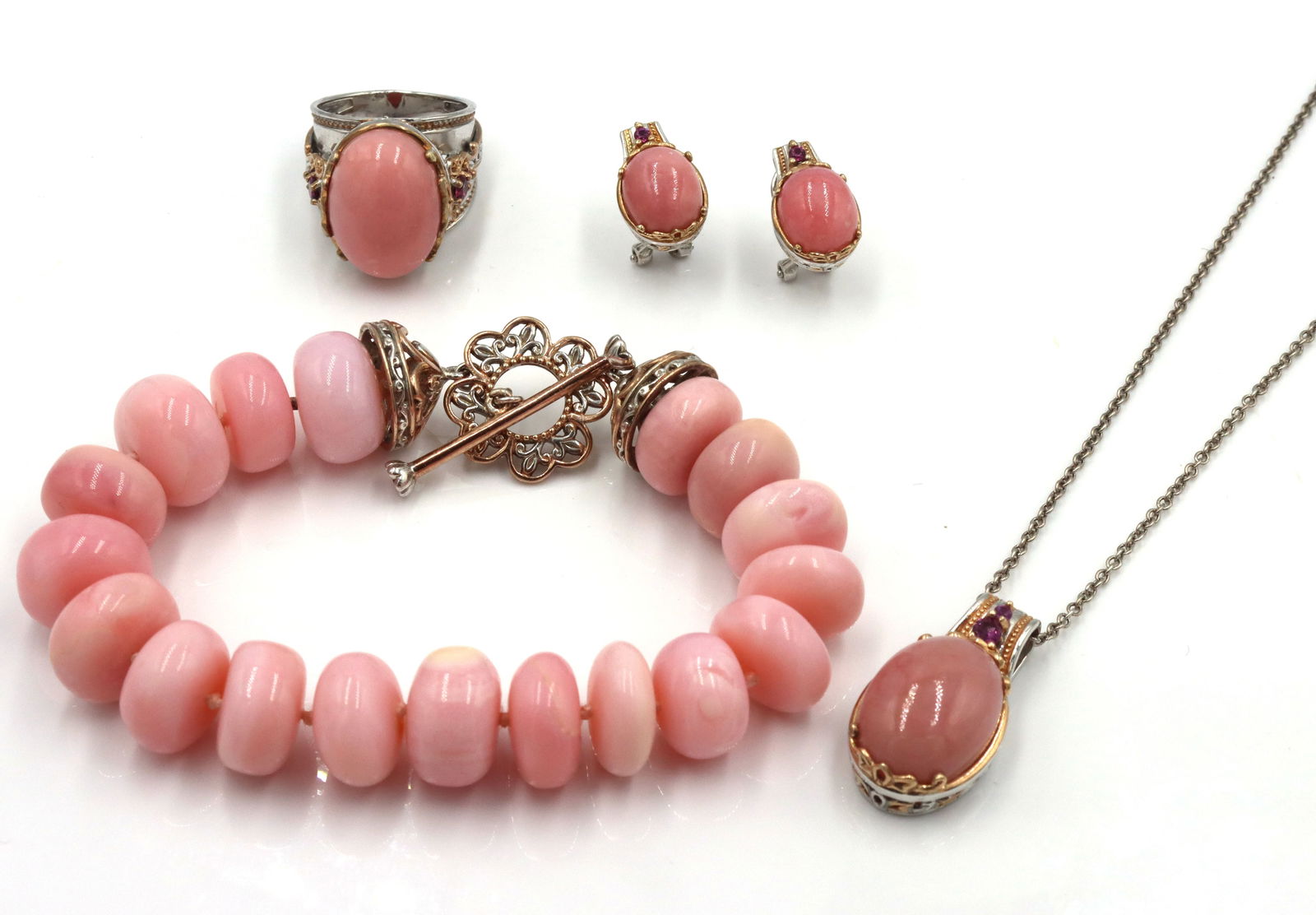 925 Sterling Silver Peruvian Puink Toumaline Set (1 of 10)