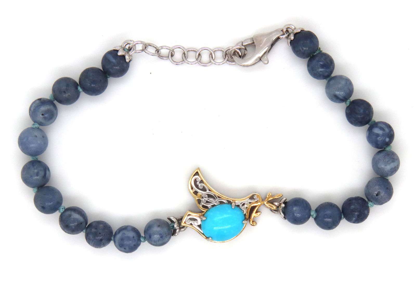 Michael valitutti 925 Sterling Silver Turquoise Bead Bracelet (1 of 5)