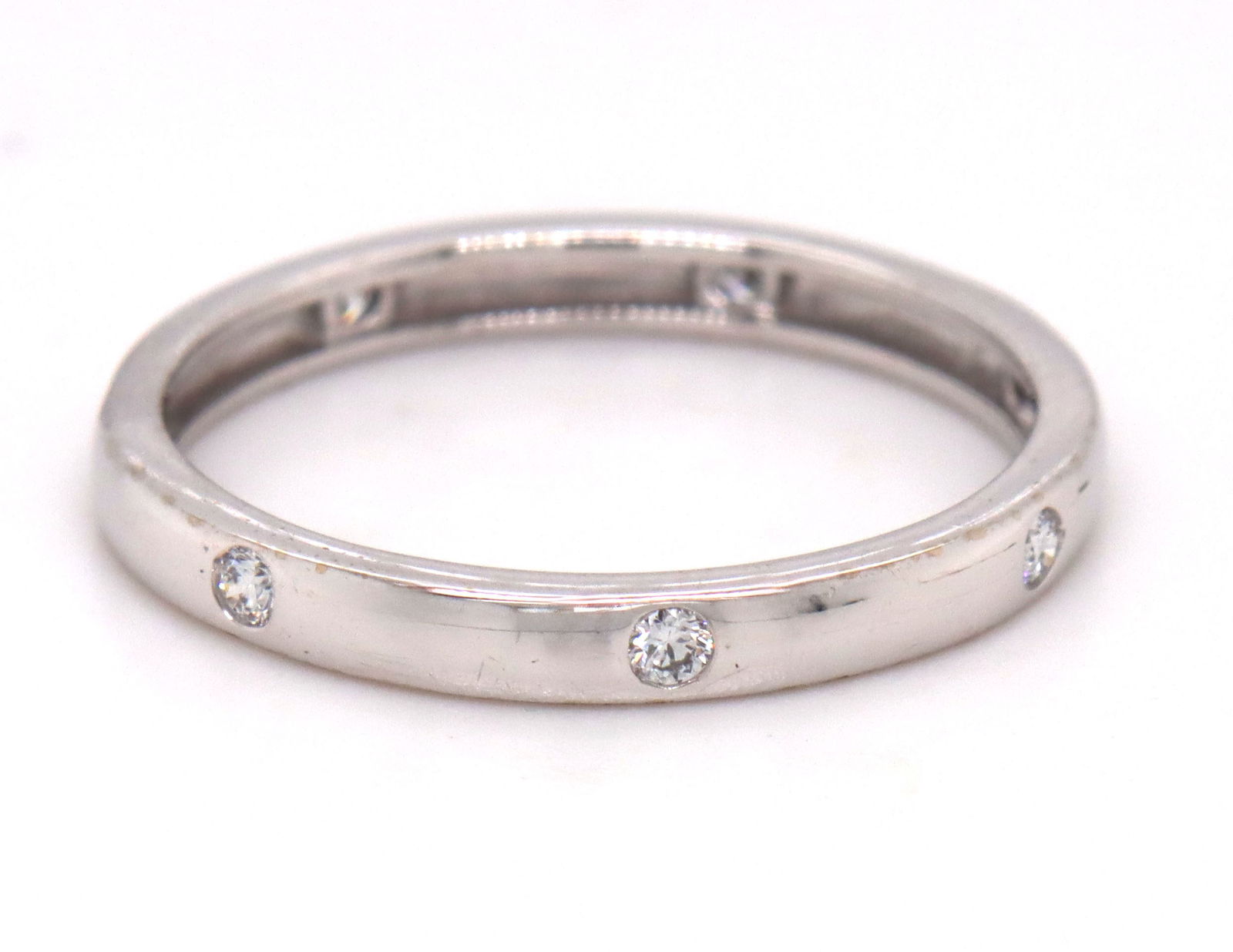14kt White gold diamond Scattered band (1 of 4)