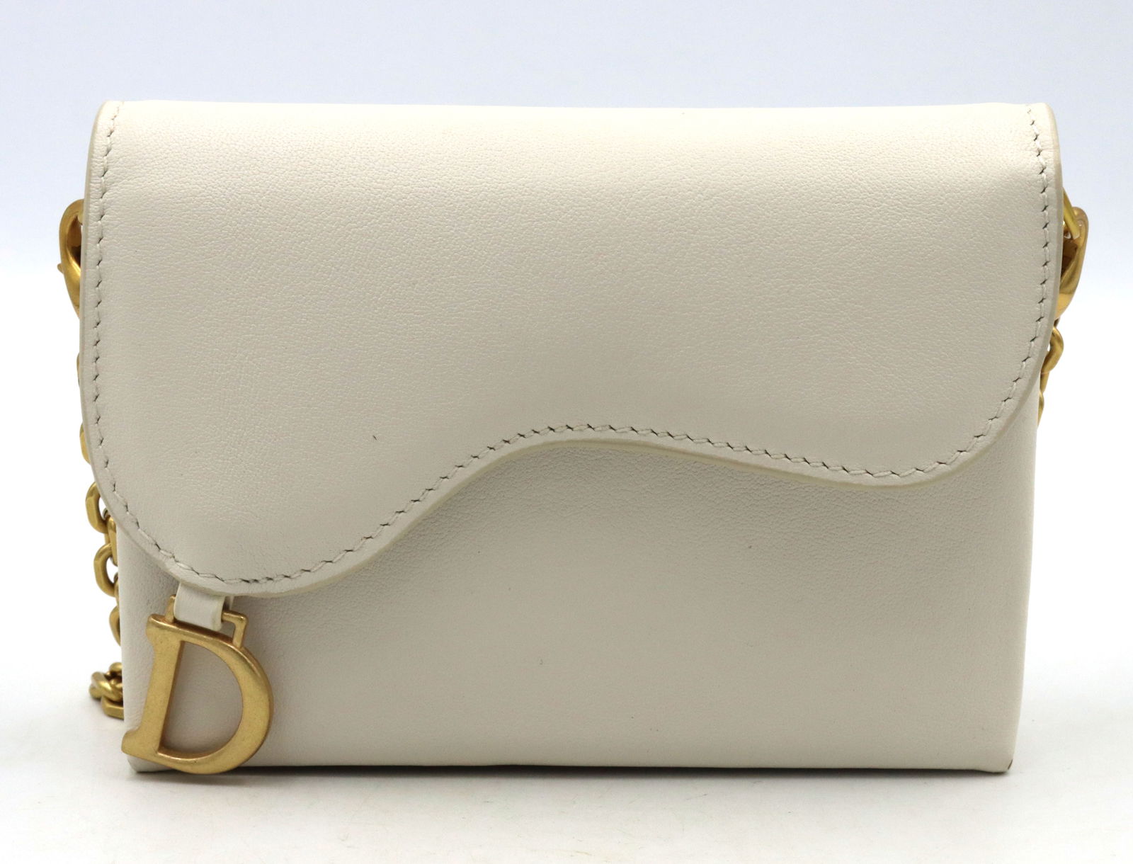 Italian off white leather small wallet belt bag (1 of 6)