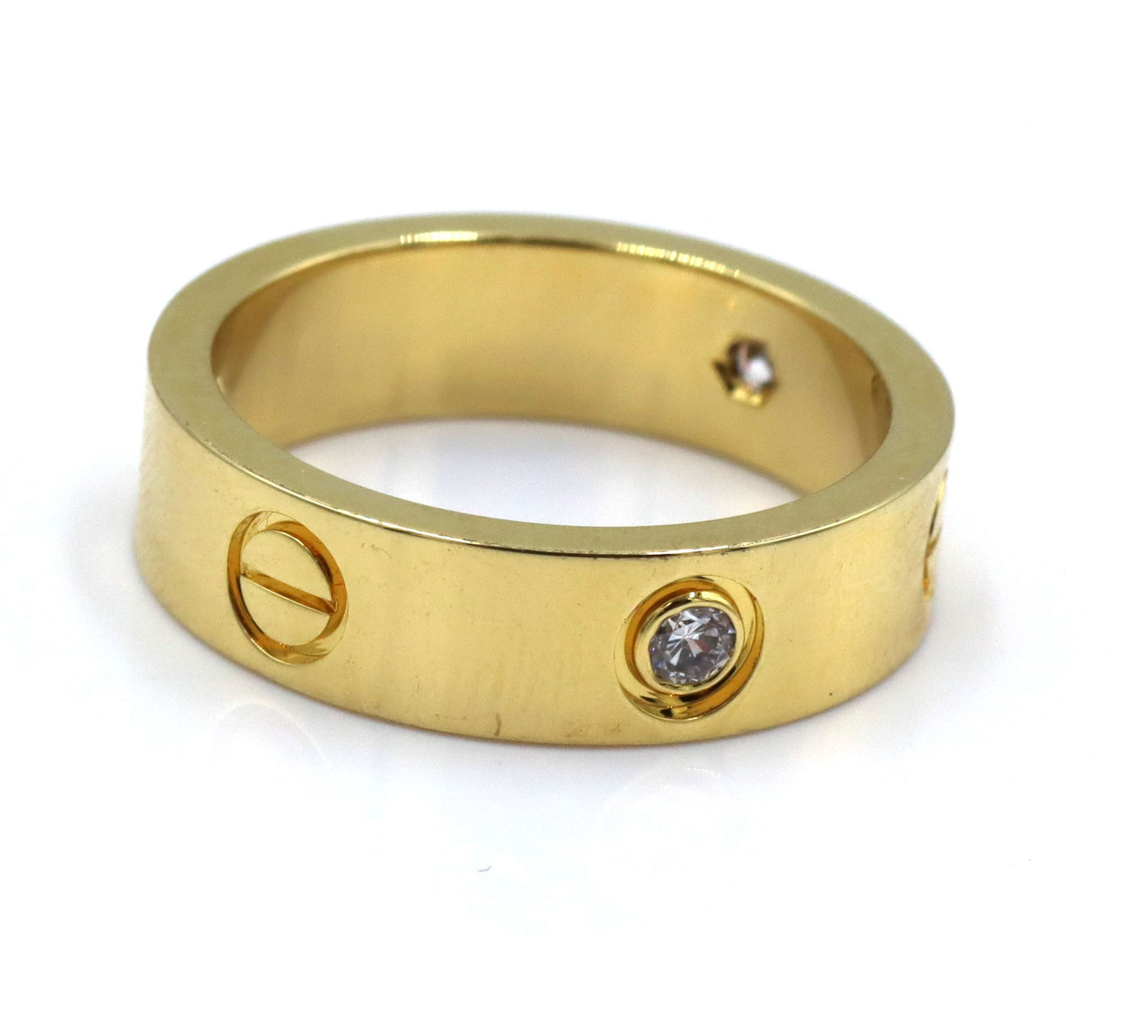 Gold stainless steel love band (1 of 3)