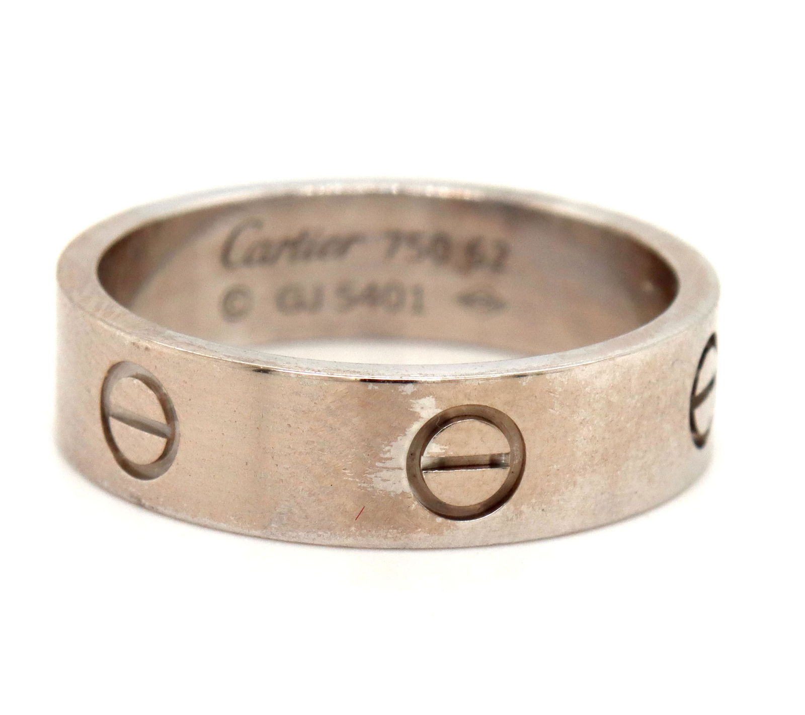 18kt White gold Cartier love ring 5mm (1 of 6)