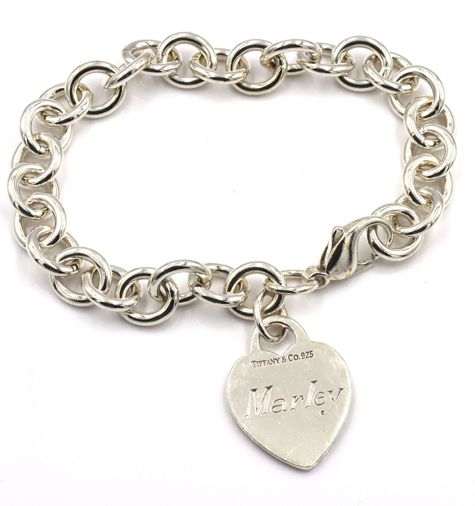 Tiffany & Co bracelet with heart shaped charm (1 of 5)