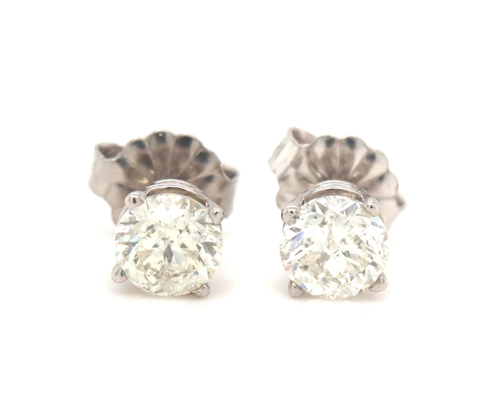 14kt White gold 0.52ctw diamond stud earrings (1 of 4)