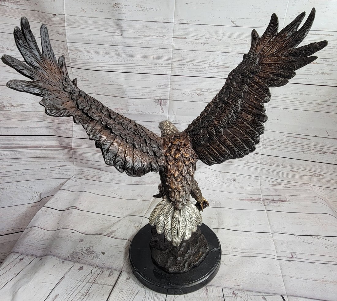 Stunning Eagle Bronze Statue - 4