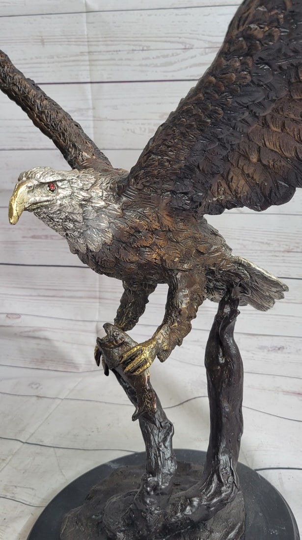 Stunning Eagle Bronze Statue - 5