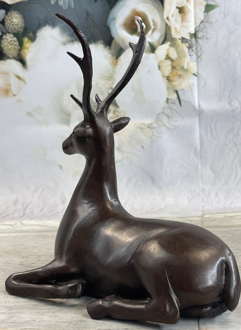 Elk Deer Bronze Sculpture - 4