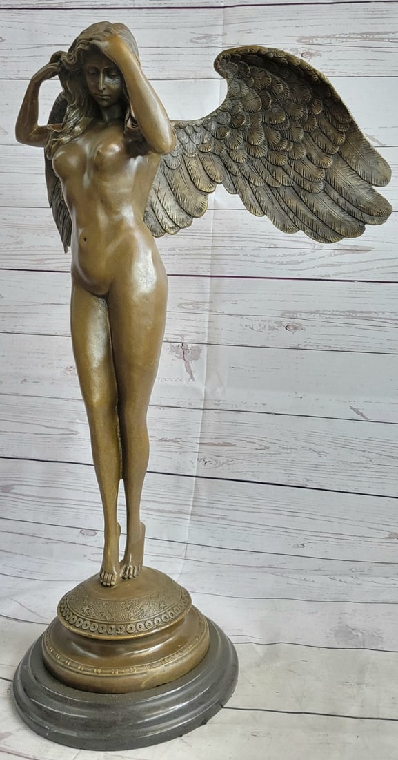 Descending Night Bronze Sculpture: This Bronze Sculpture will go beautifully put in any room of the house or as a gift. The quality of this refined art is rarely found in re-casted Bronzes. This Sculpture was cast using the Lost Wax Me