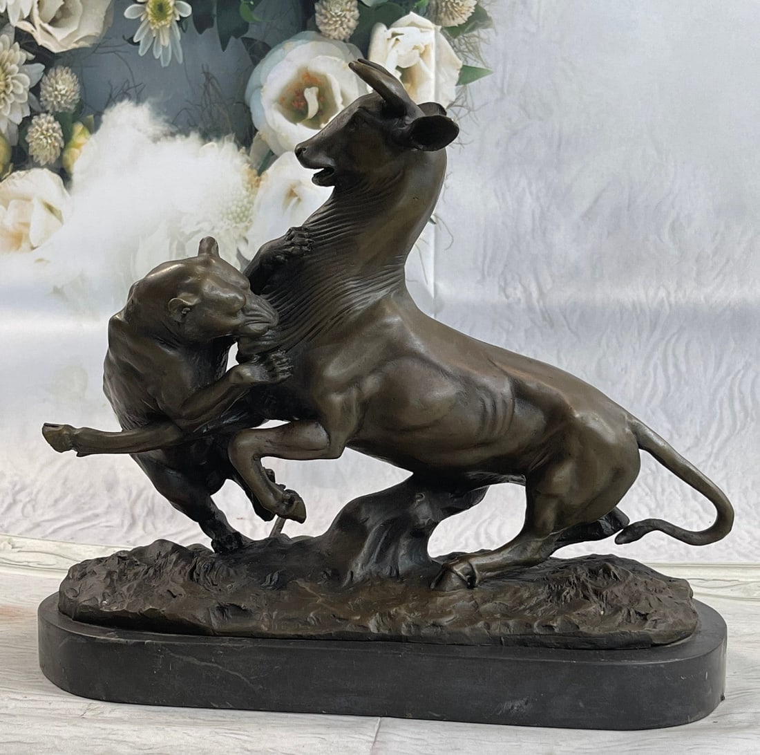 Gardet Panther Attacking Giselle Bronze Sculpture - 5