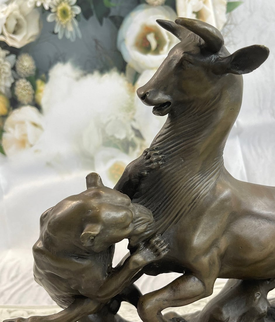 Gardet Panther Attacking Giselle Bronze Sculpture - 9