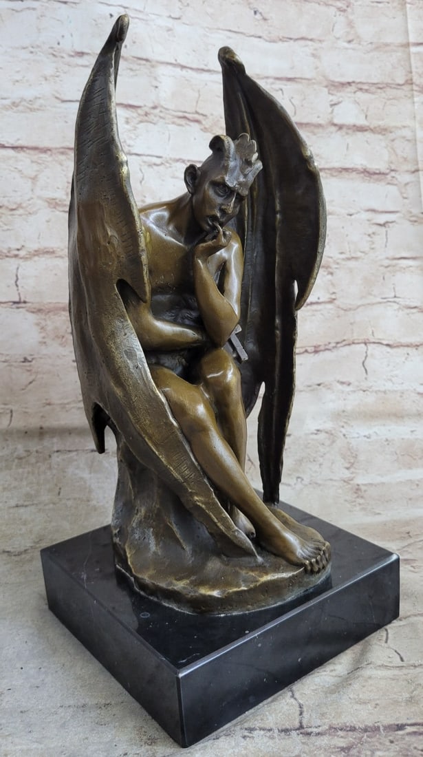Lucifer Demon Fallen Angel Satan Bronze Statue (1 of 9)