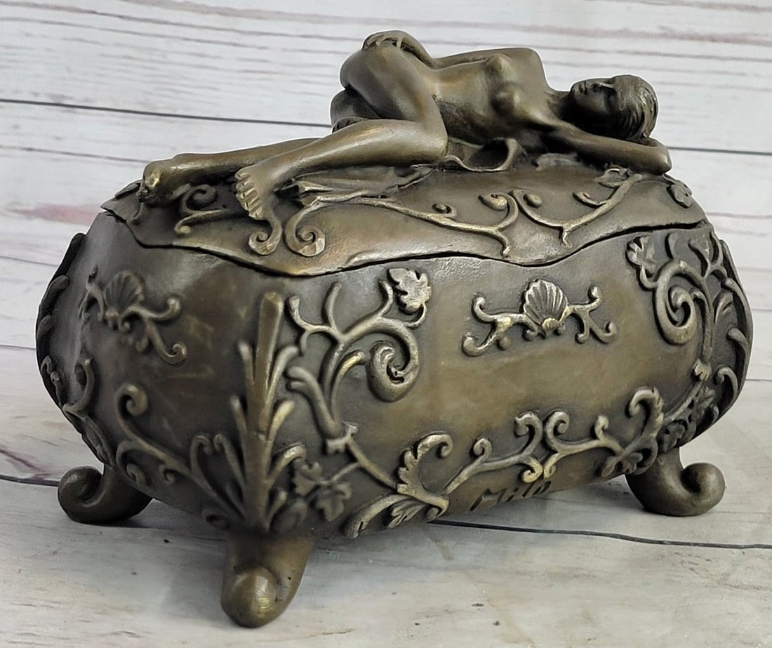 Old Filigree Jewelry Box Bronze Sculpture (1 of 9)