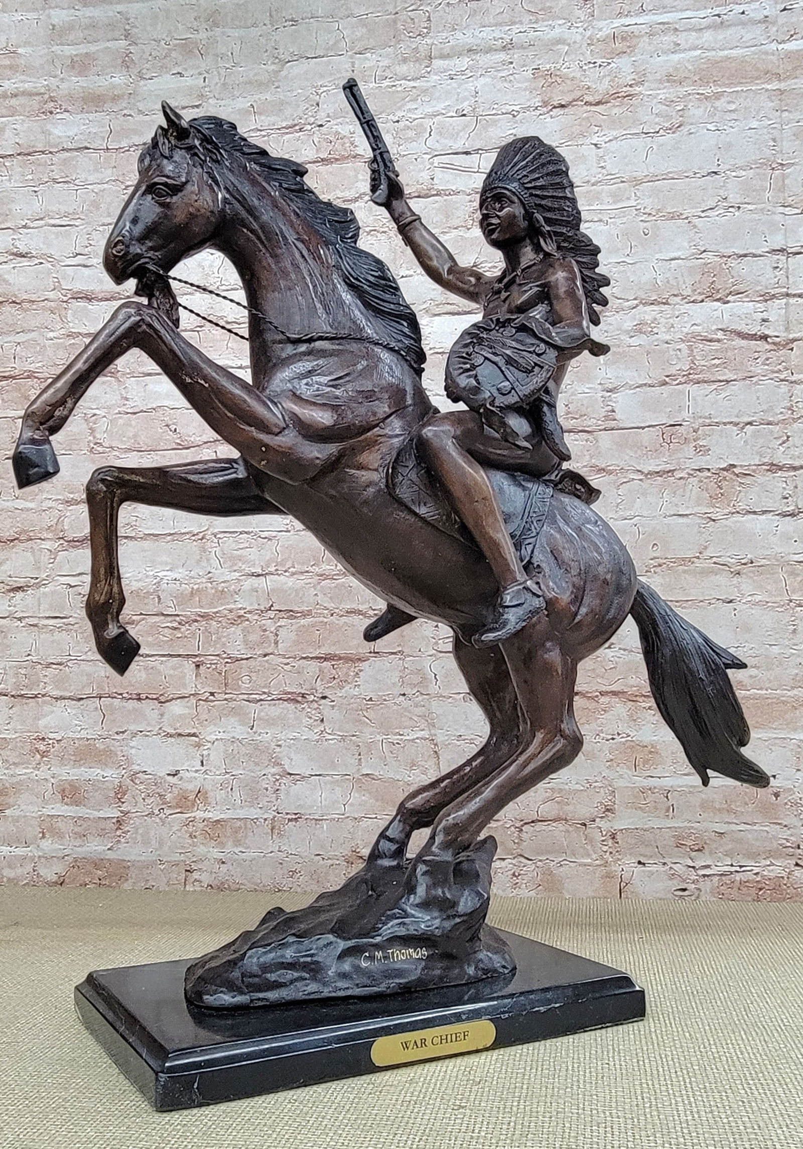 Warrior on Horse Bronze Sculpture (1 of 10)