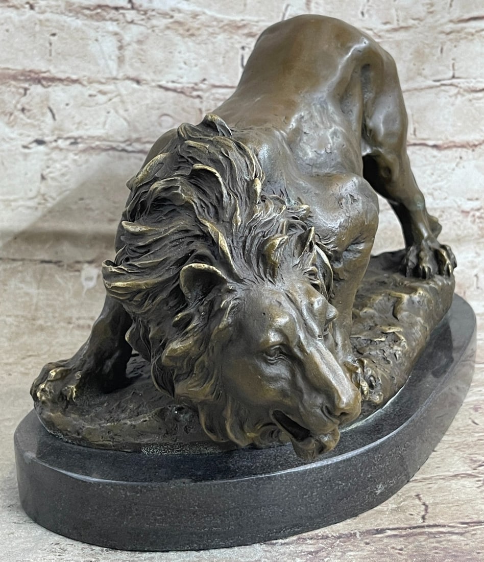 Lion Animal Edition Bronze Sculpture - 4