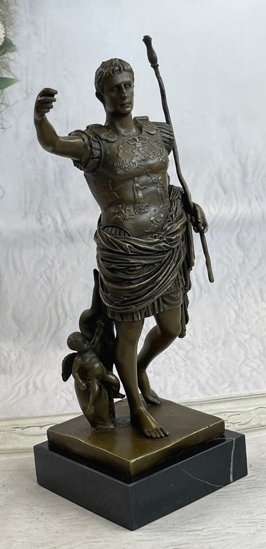 Julius Caesar Roman Military Bronze Sculpture (1 of 9)