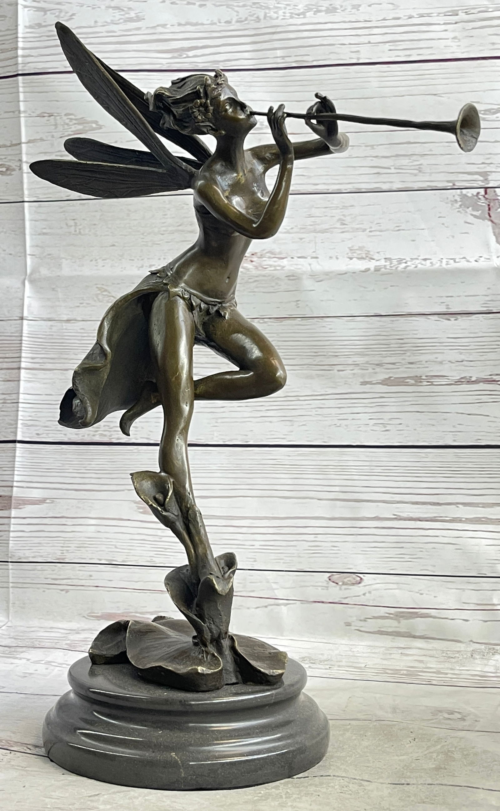 Lily on the Pond Bronze Sculpture Fairy (1 of 10)