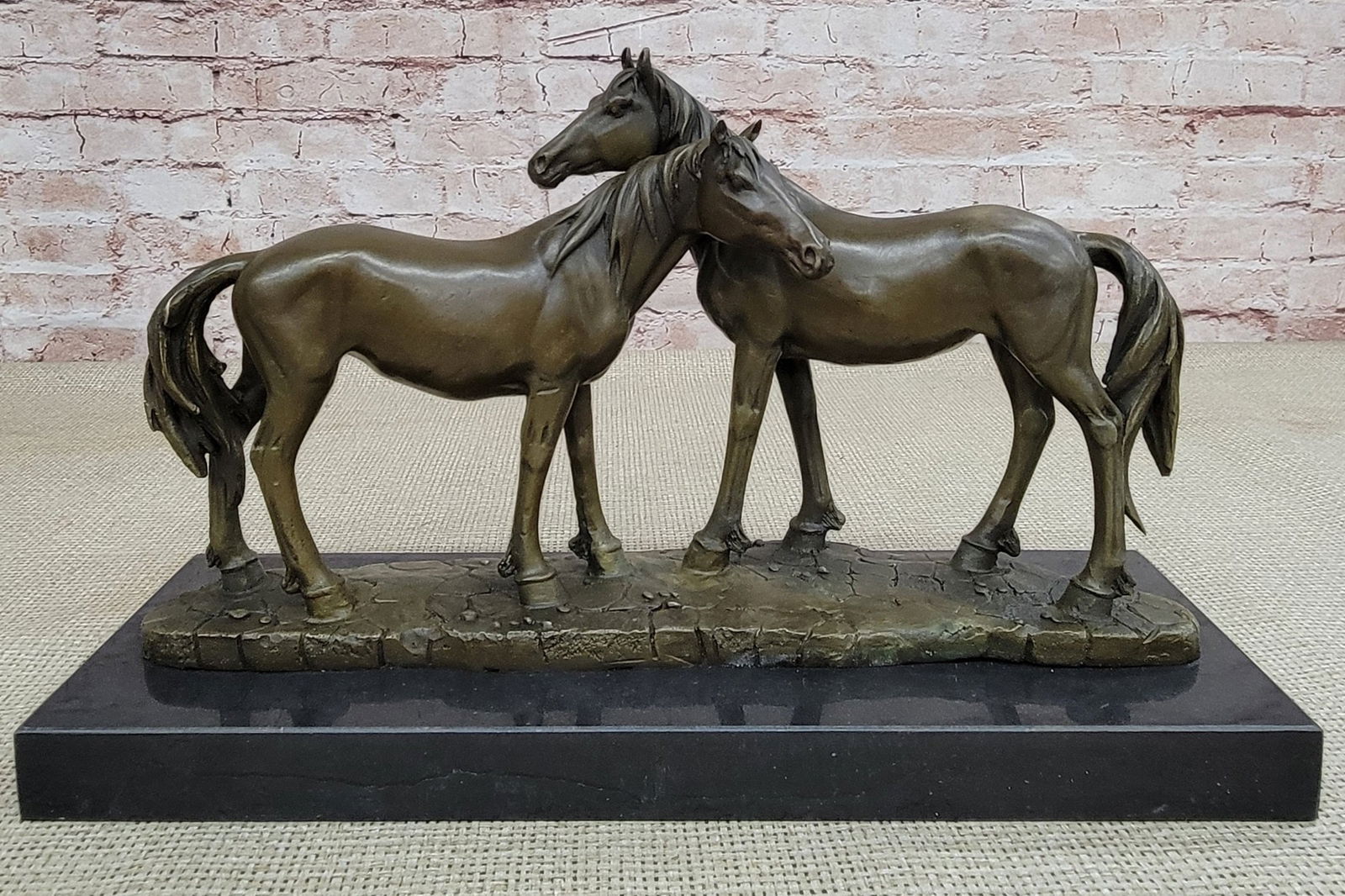 Horses in Love Bronze Sculpture: It was initially seen as a source of food. As time went on, however, man learned that the horse could be an extremely useful asset in everyday life. Whether the horse was used for transportation or si