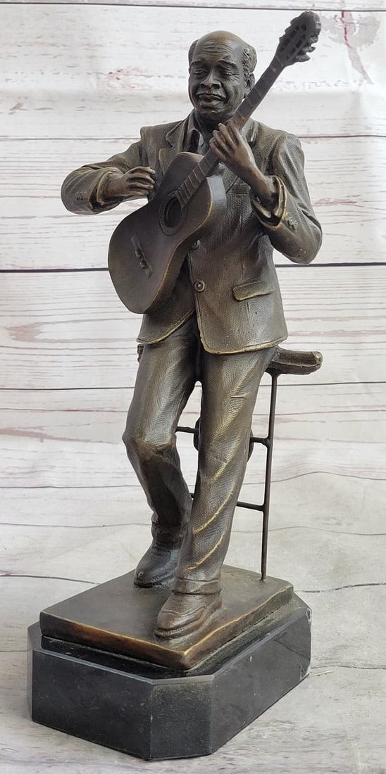 Musician Guitar Player Bronze Statue (1 of 9)