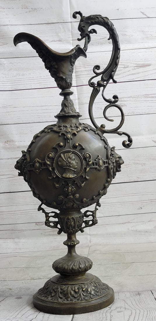 Elegant Decorative Spout Vase Bronze Sculpture (1 of 9)