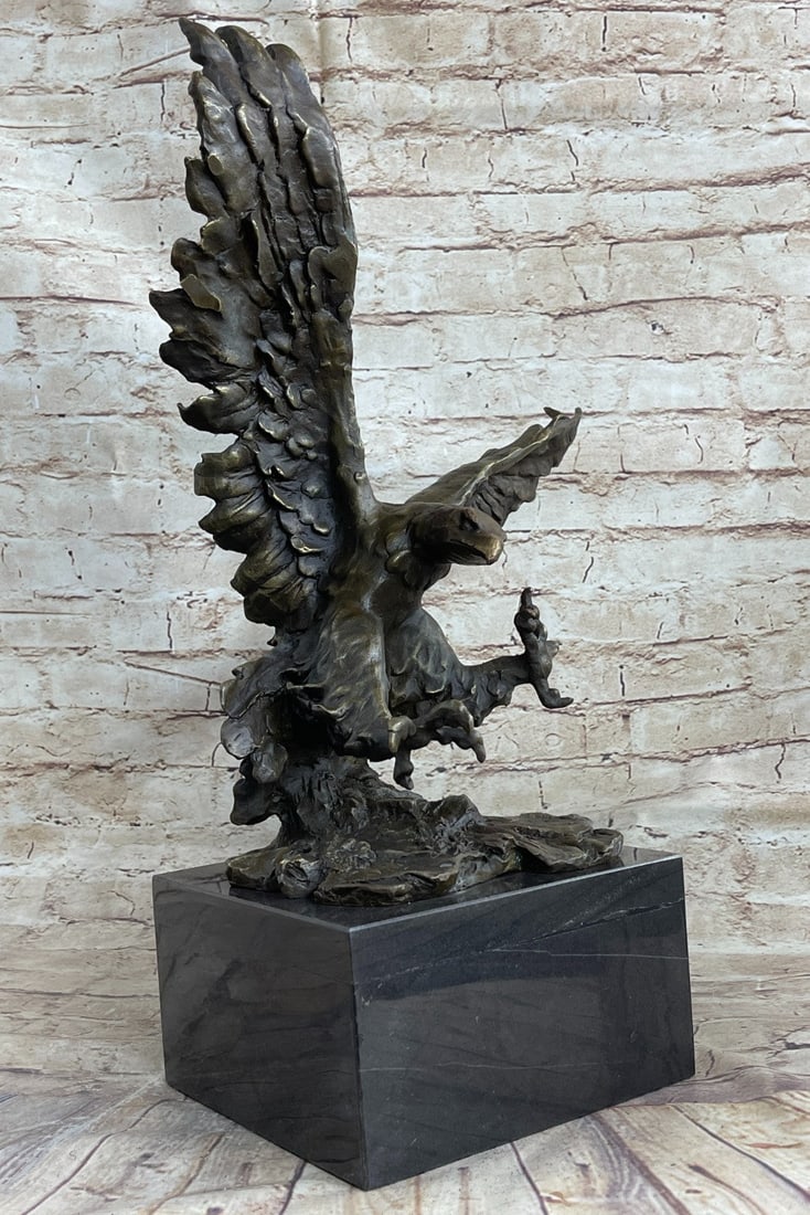Landing Action Figural Bronze Sculpture - 4