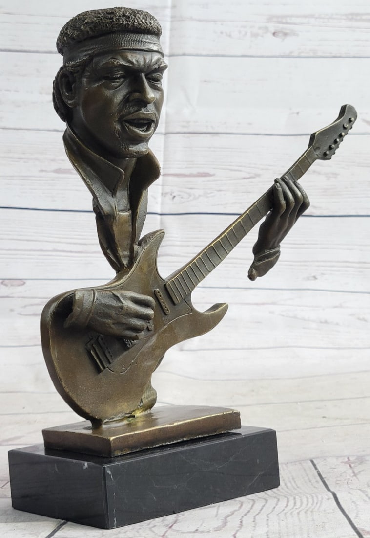 Guitar Player Bronze Sculpture (1 of 9)