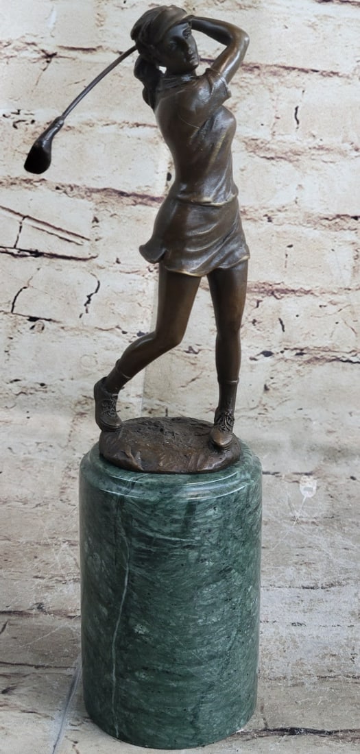 Golfer Female Golfing Trophy Bronze Sculpture (1 of 9)
