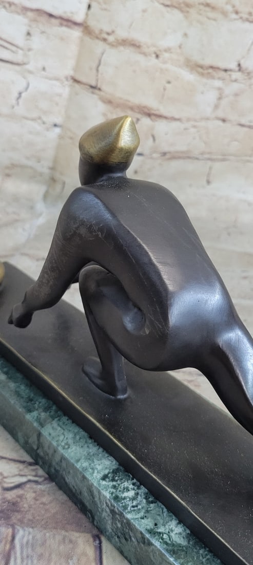 Curling Bronze Sculpture - 8