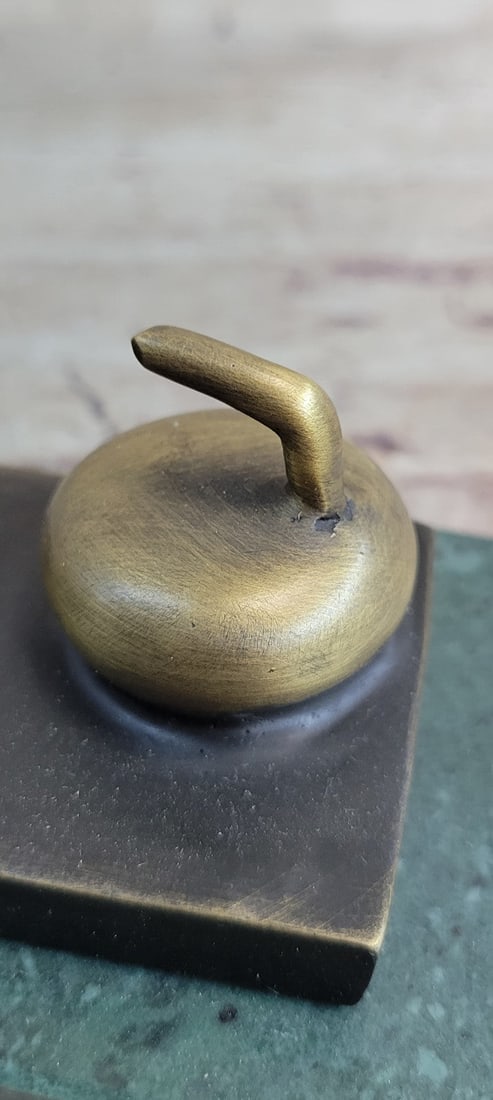Curling Bronze Sculpture - 9