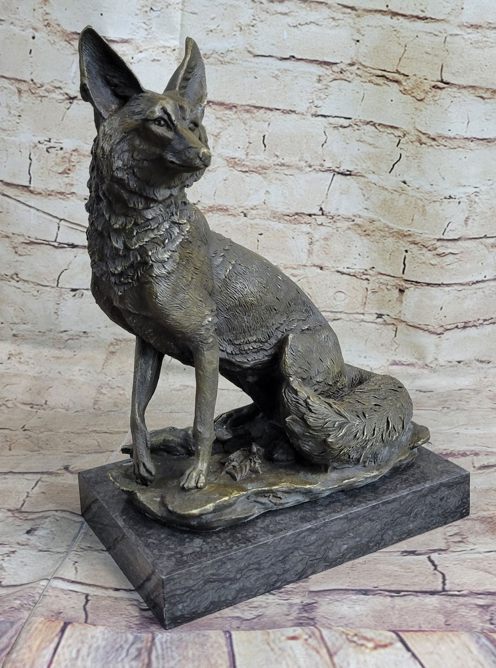 Fox Sitting Bronze Sculpture (1 of 10)