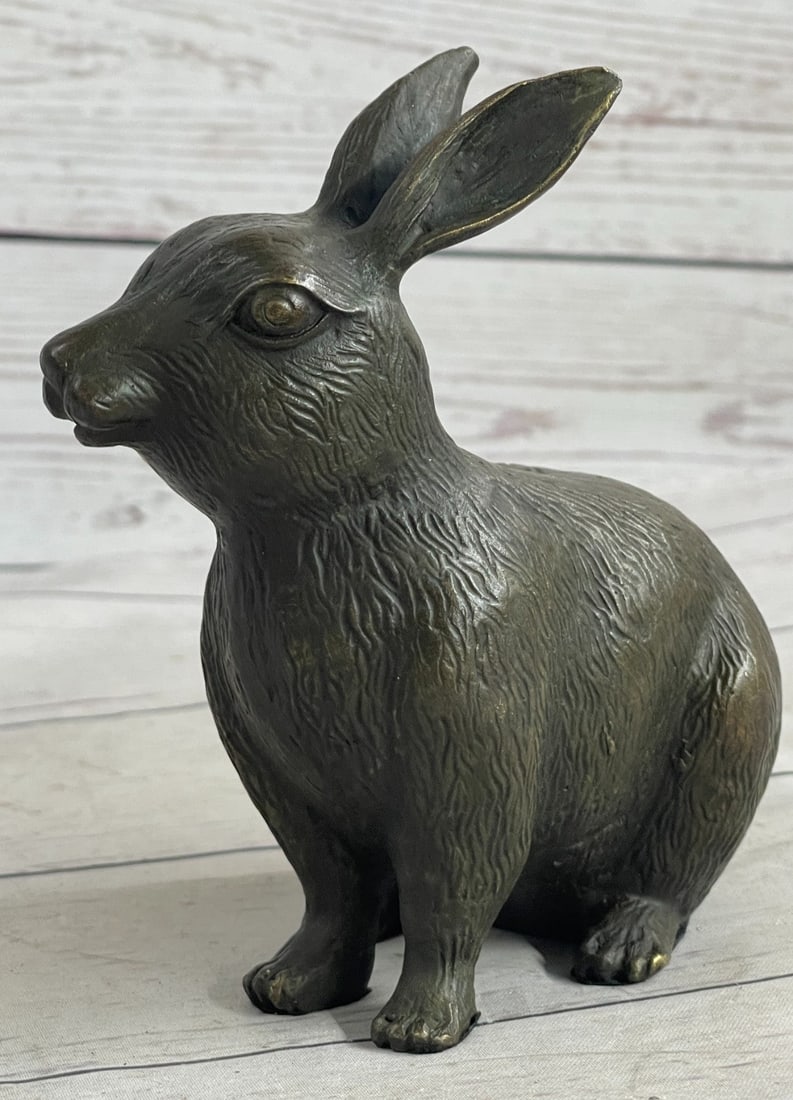 Bunny Rabbit Bronze Statue: This cute bunny looks up with the sweetest look and takes a break from a long day. This little rabbit is the perfect touch of decor for a sweet and loving home. His ears are long and he stands on his