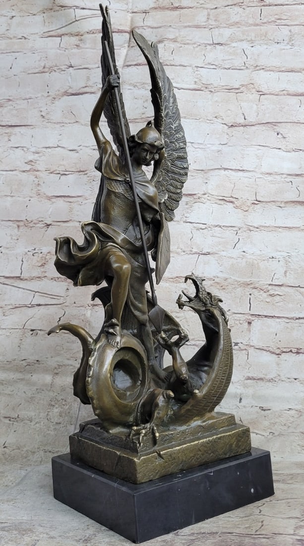 Saint George killing Dragon Bronze Sculpture (1 of 9)