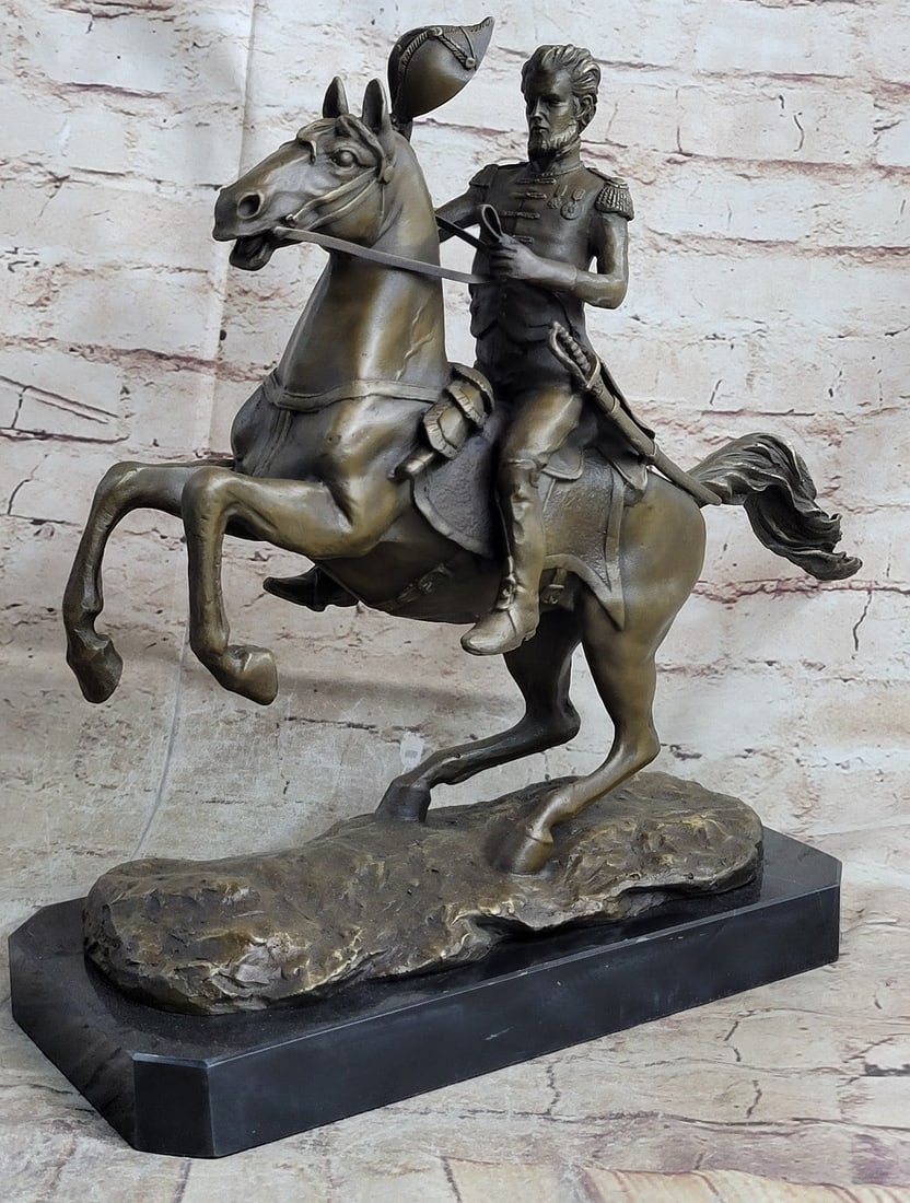 Horse and Soldier Bronze Statue (1 of 9)