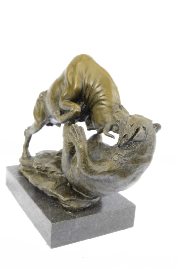 Stock Market Bull Vs Bear Bronze Sculpture - 2