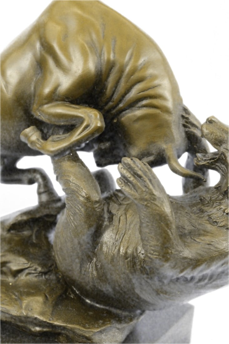 Stock Market Bull Vs Bear Bronze Sculpture - 8
