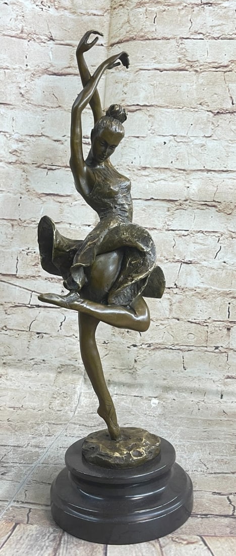 Dancer Bronze Figure: The Little Dancer (Petite danseuse de quatorze ans) The sculpture was molded by using the lost-wax casting method. Dimensions: Height 18 X Width 6 inches. Weight: 9 LBS.