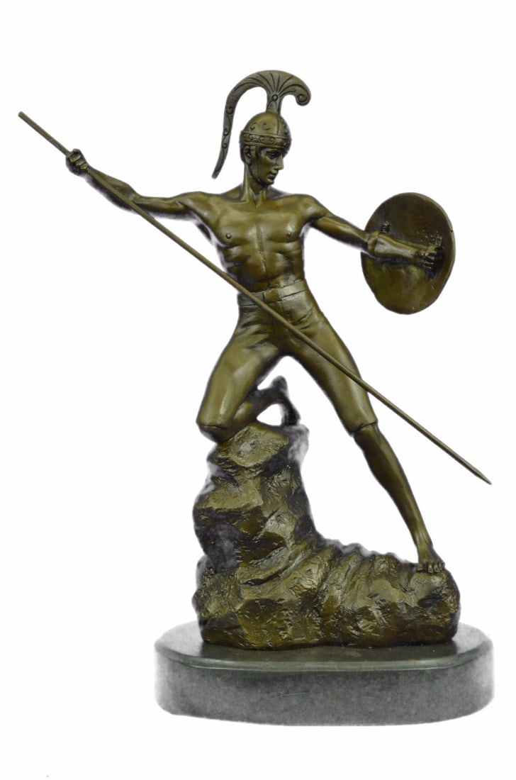 Greco/Roman Gladiator Bronze Sculpture (1 of 9)