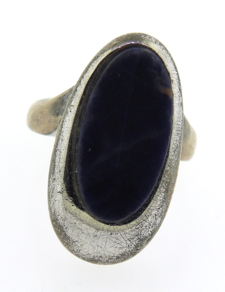 Sterling Silver Blue Stone Ring (1 of 4)