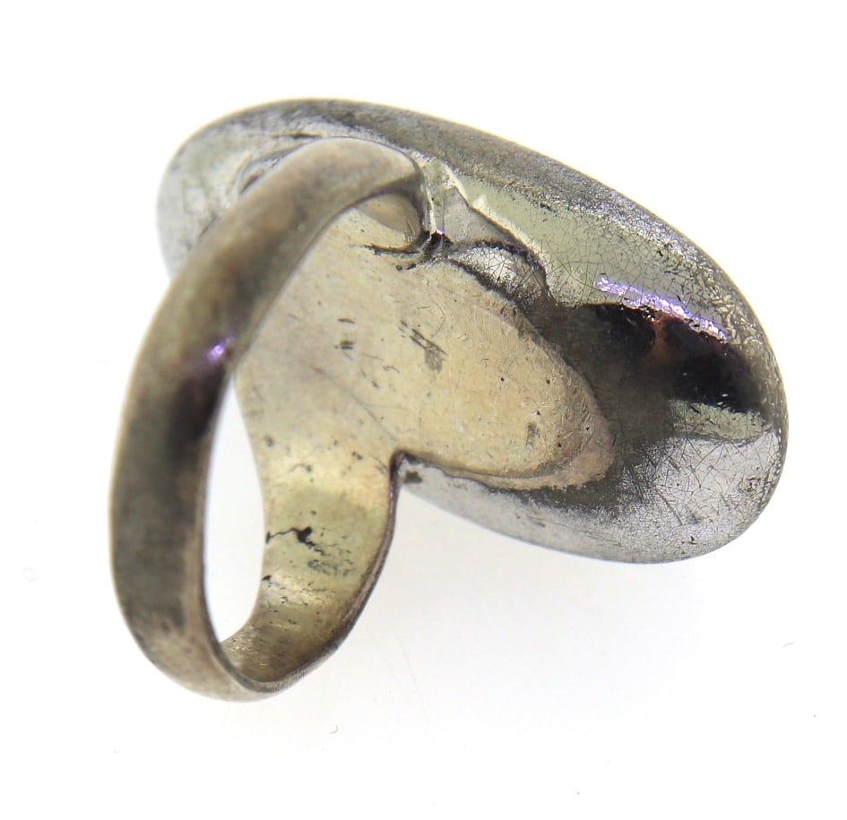 Sterling Silver Blue Stone Ring - 4