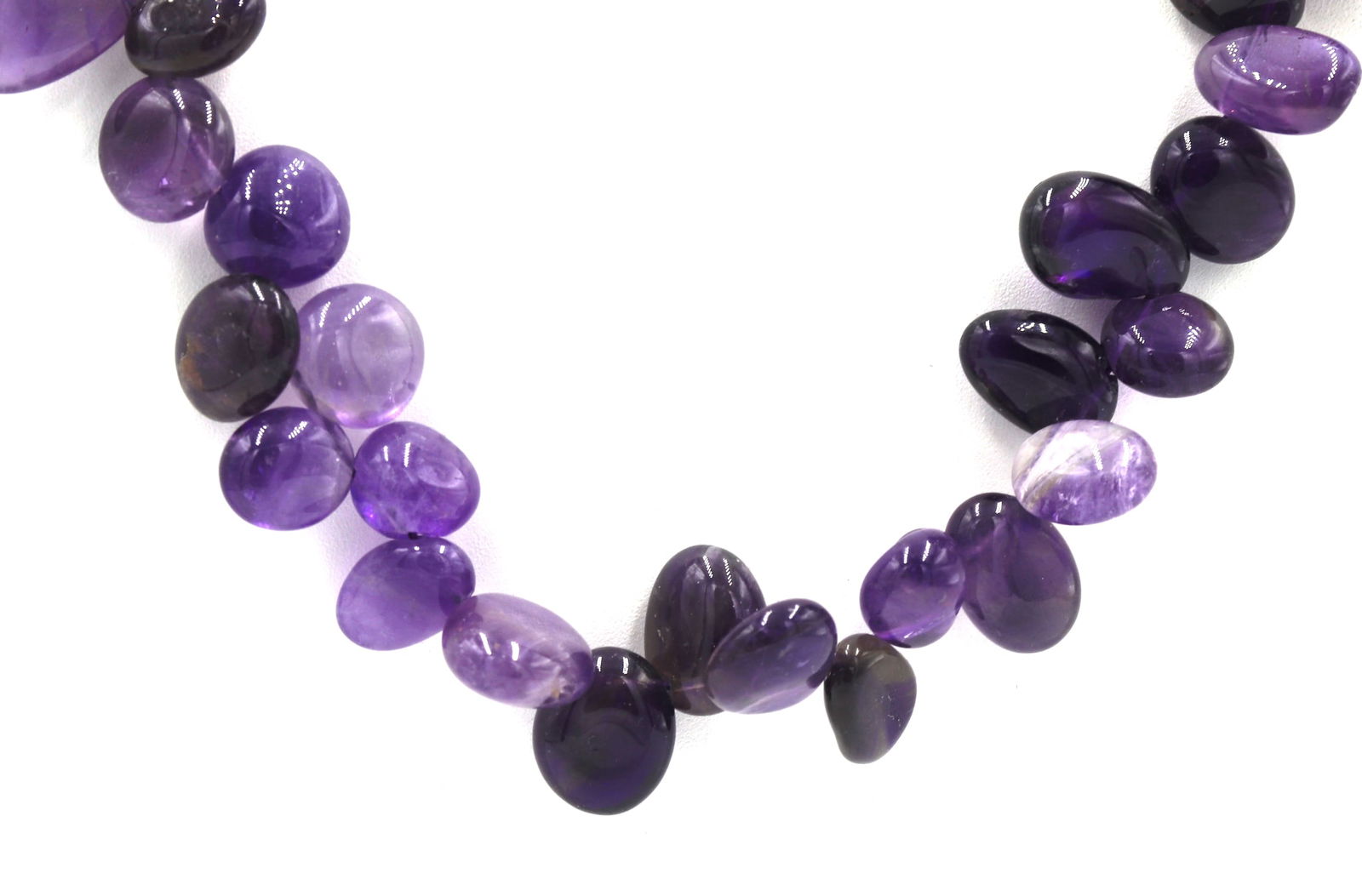 Amethyst cluster beaded necklace - 2