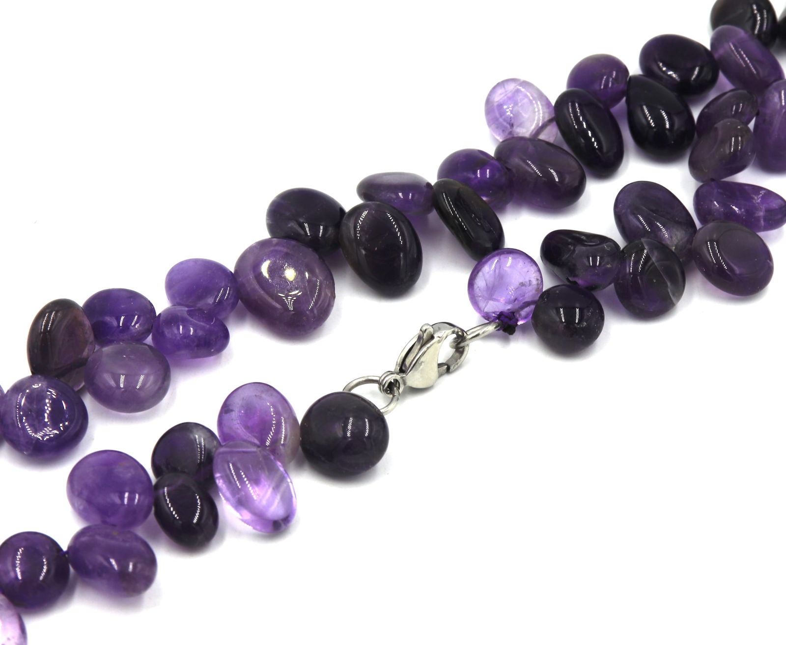 Amethyst cluster beaded necklace - 3